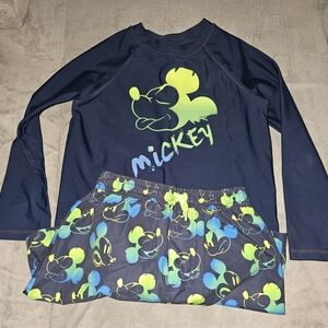 Navy & Lime Kids Swim Set